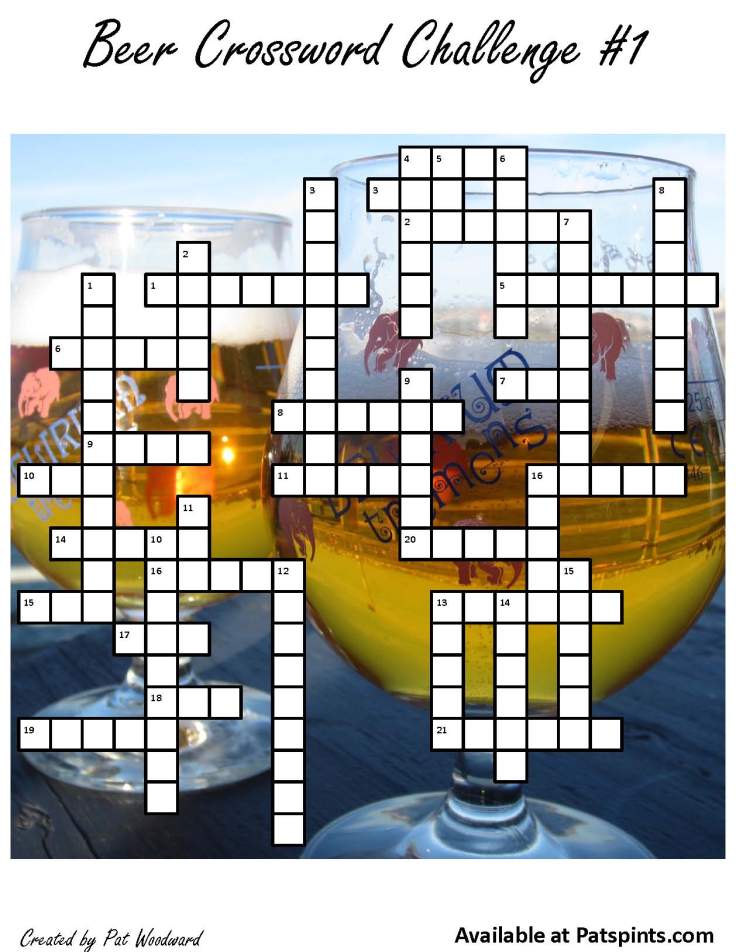 craft beer crossword puzzle