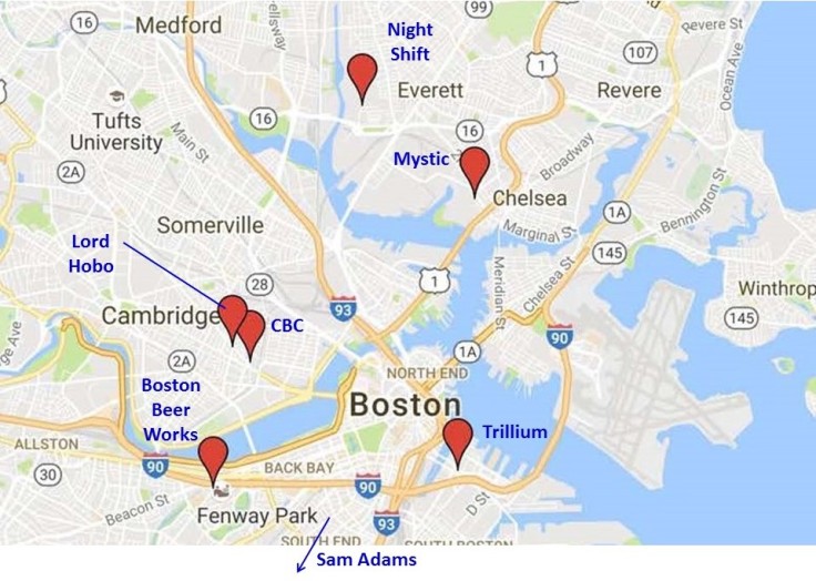 Boston Breweries Map Annotated